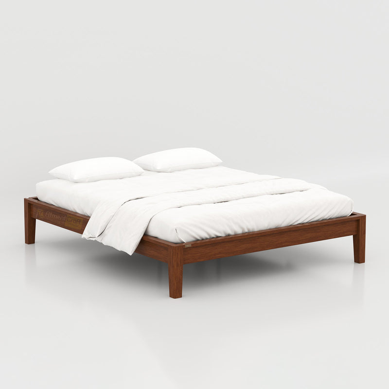 Enora Bed Classic Version king bed crafted with Gorjon ply and elegant mahogany wood legs
