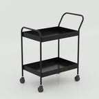 Hospital medicine trolley with wheels, durable 2-tier medical utility trolley for clinics and healthcare facilities