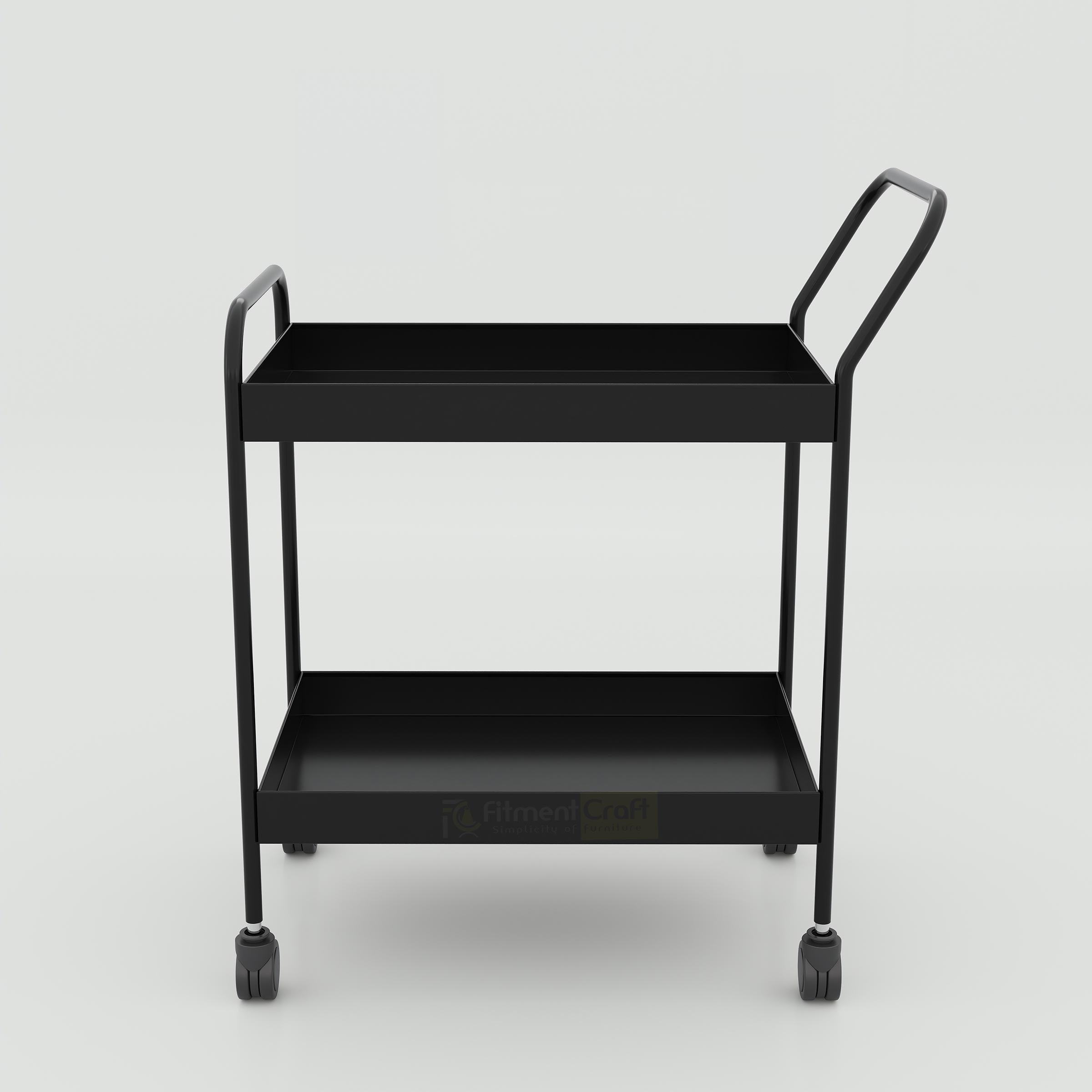 Ervan Medicine Trolley with wheels, 2-tier metal medical storage trolley for hospitals, clinics, and healthcare use