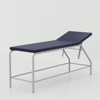 Medical examination couch with adjustable headrest and durable metal frame for hospitals and healthcare facilities