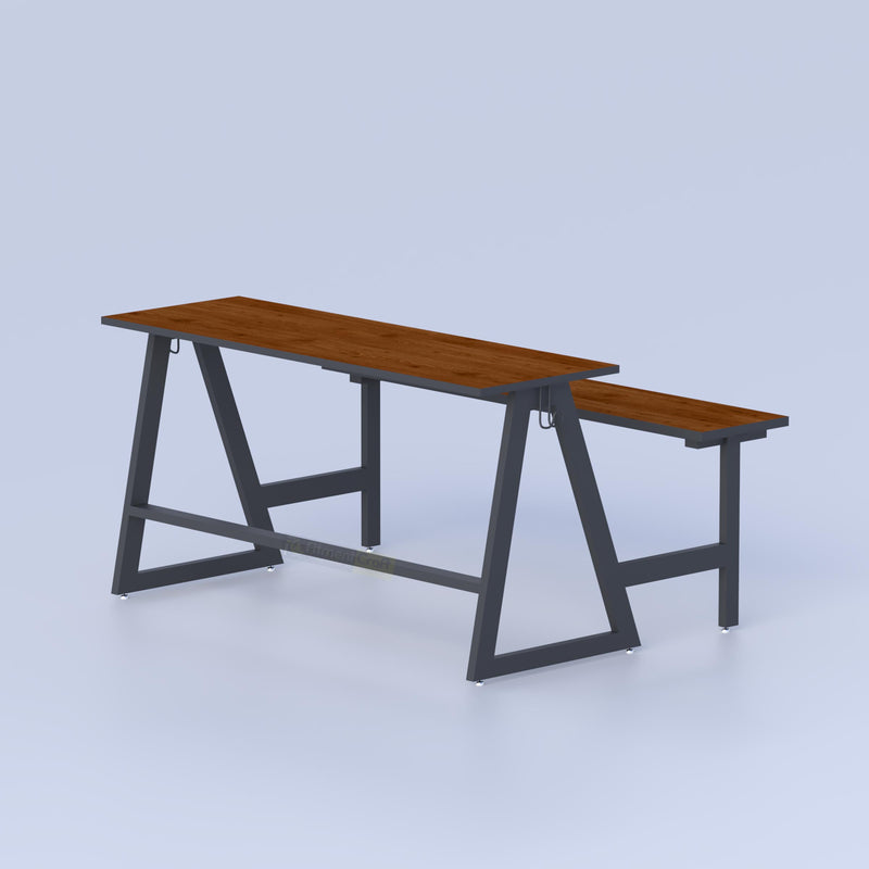 Eyvon College Bench with attached desk and seat, ideal for Class 10+, colleges, classrooms and training institutes in BD