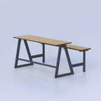 Modern student bench for college classrooms with strong frame, spacious writing area and long-lasting school furniture.