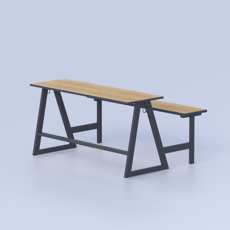 Modern student bench for college classrooms with strong frame, spacious writing area and long-lasting school furniture.