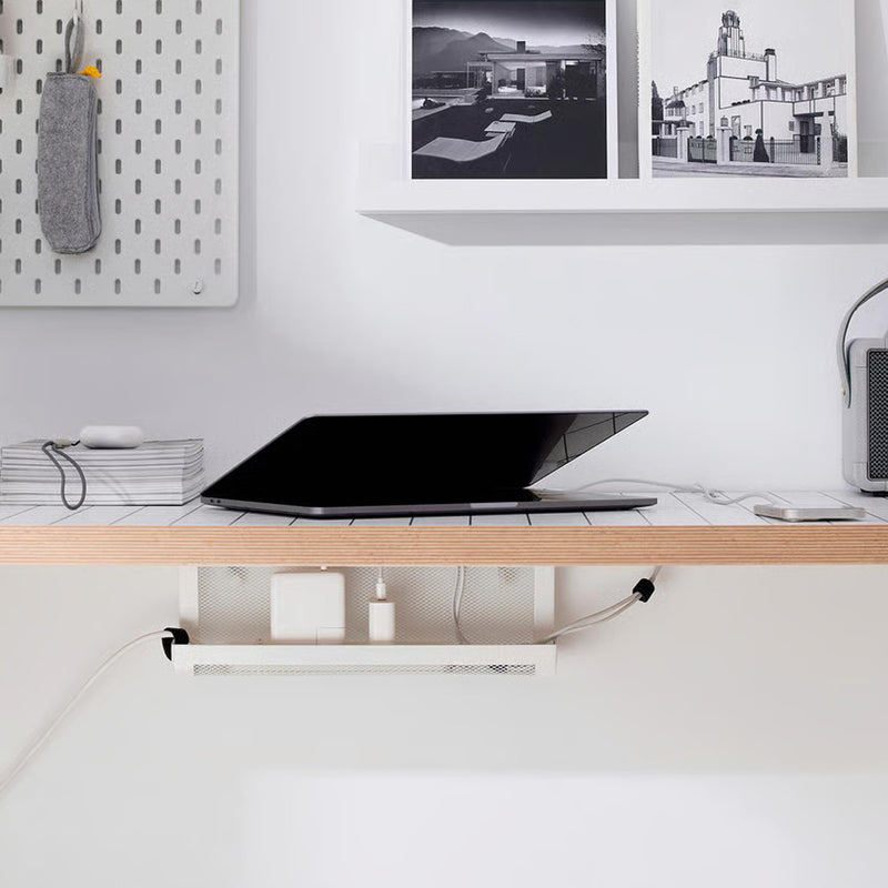 FORSASONG Cable Management Tray for organizing desk cables, easy-to-install under desk solution for neat and tidy workspace in Bangladesh.