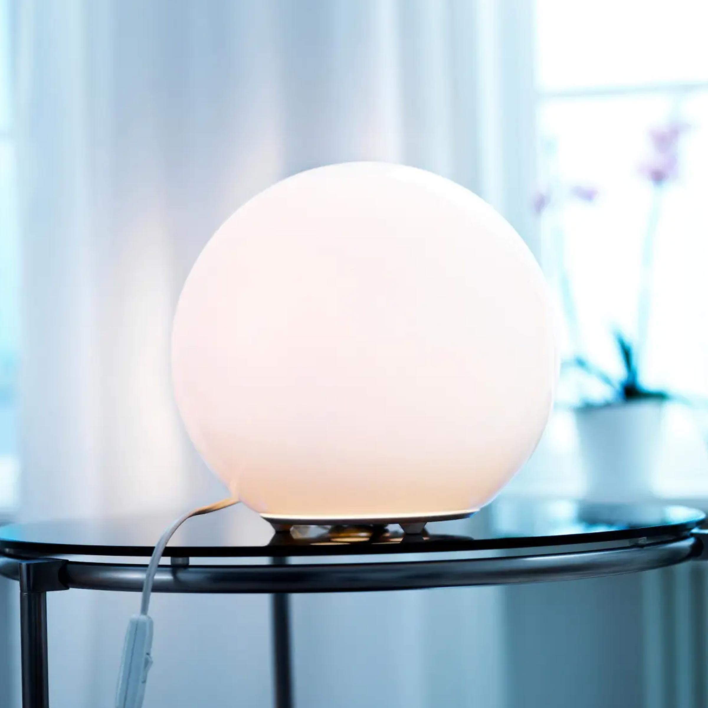 White glass Fado Table Lamp in Bangladesh for cozy mood light, nightstand, side table, and modern home decoration today.