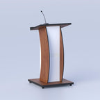 Contemporary podium stand for public speaking training sessions seminars and conferences