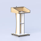 Durable wooden podium with professional design for lectures seminars and office presentations