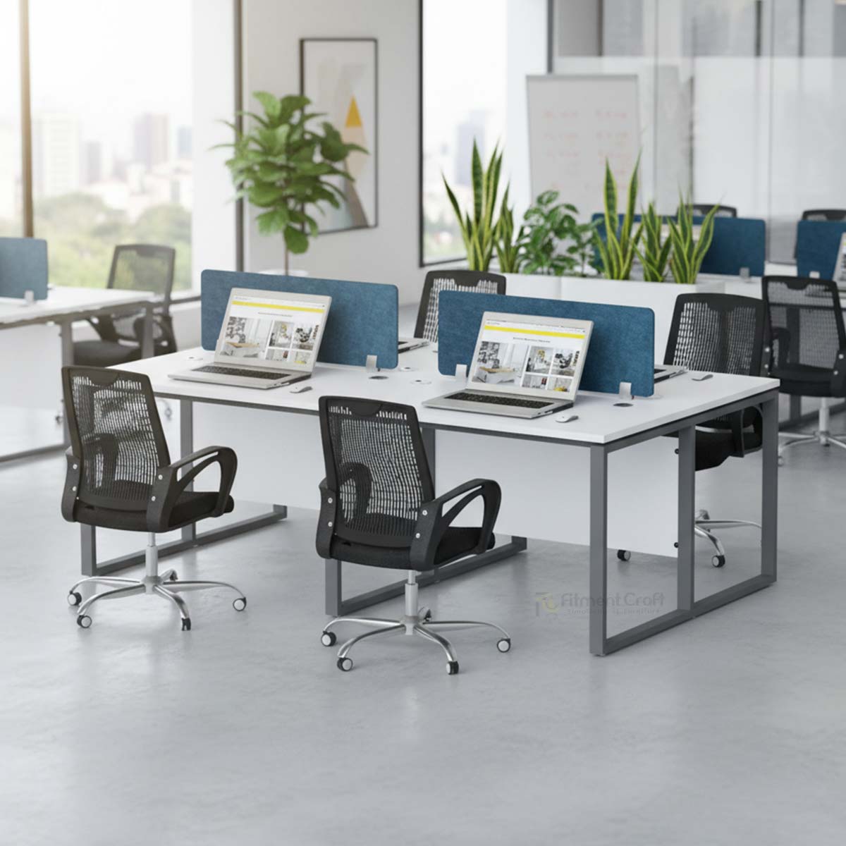 Flexi - face to face four seater workstation