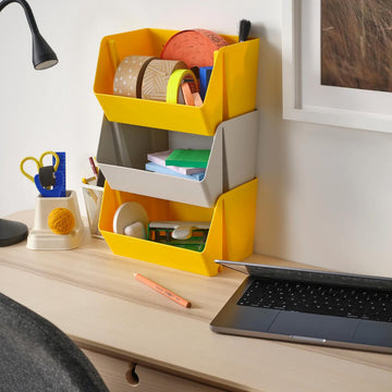 Stackable Fodertrag organizer for stationery, letters, phone, keys and accessories with space saving wall storage in BD!