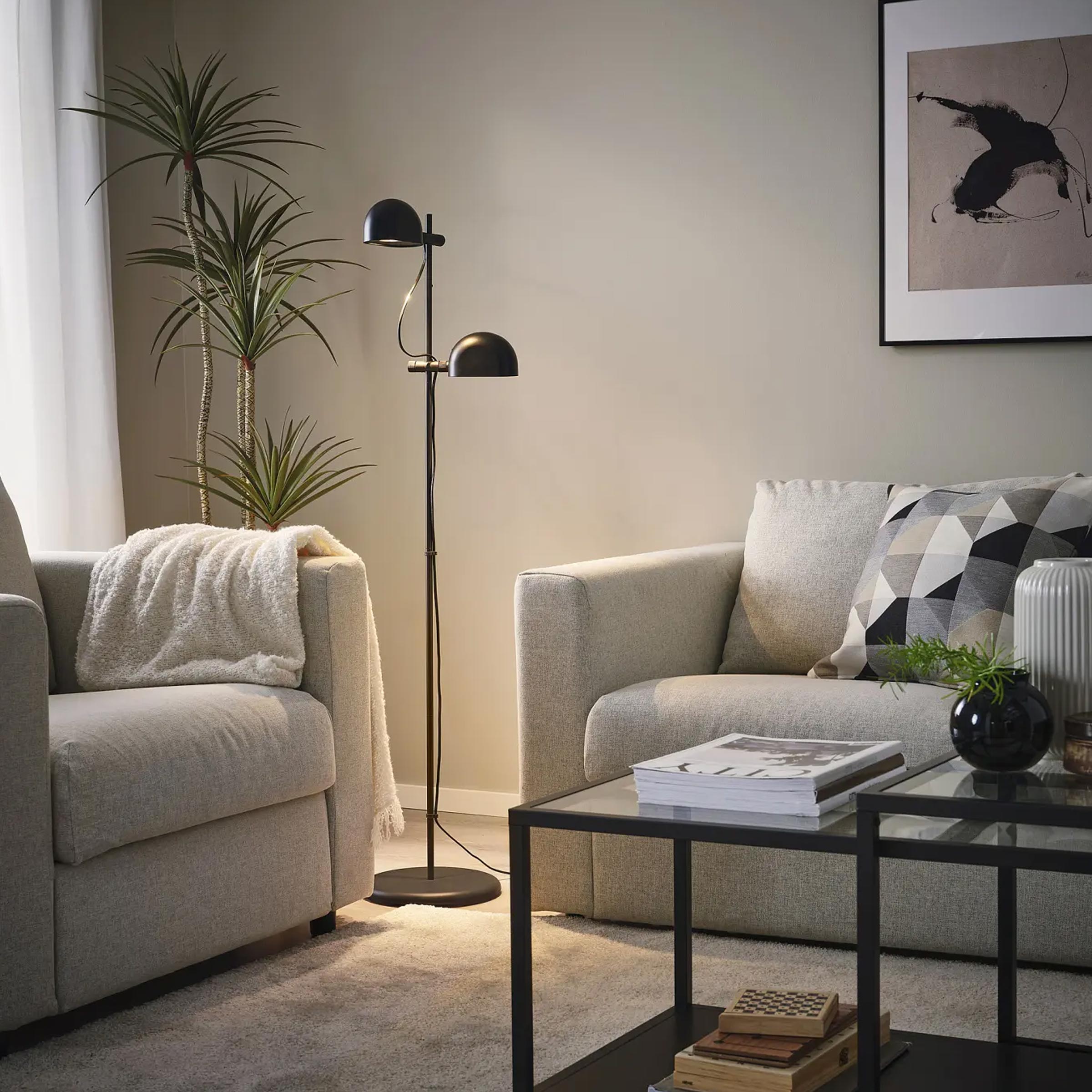 Buy Folkbat Floor Lamp in BD for dual reading light, adjustable heads, modern black design and cozy home ambience now BD