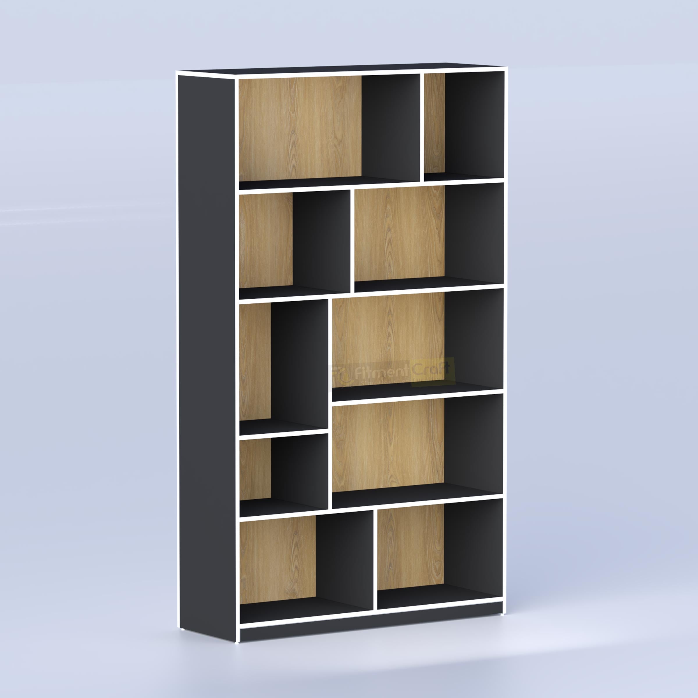 Bookshelf premium open bookshelf with multiple storage compartments for books, décor, office essentials, and home organization.