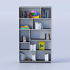 Bookshelf stylish laminated board book rack for home library, study room, office storage, and decorative display solutions.
