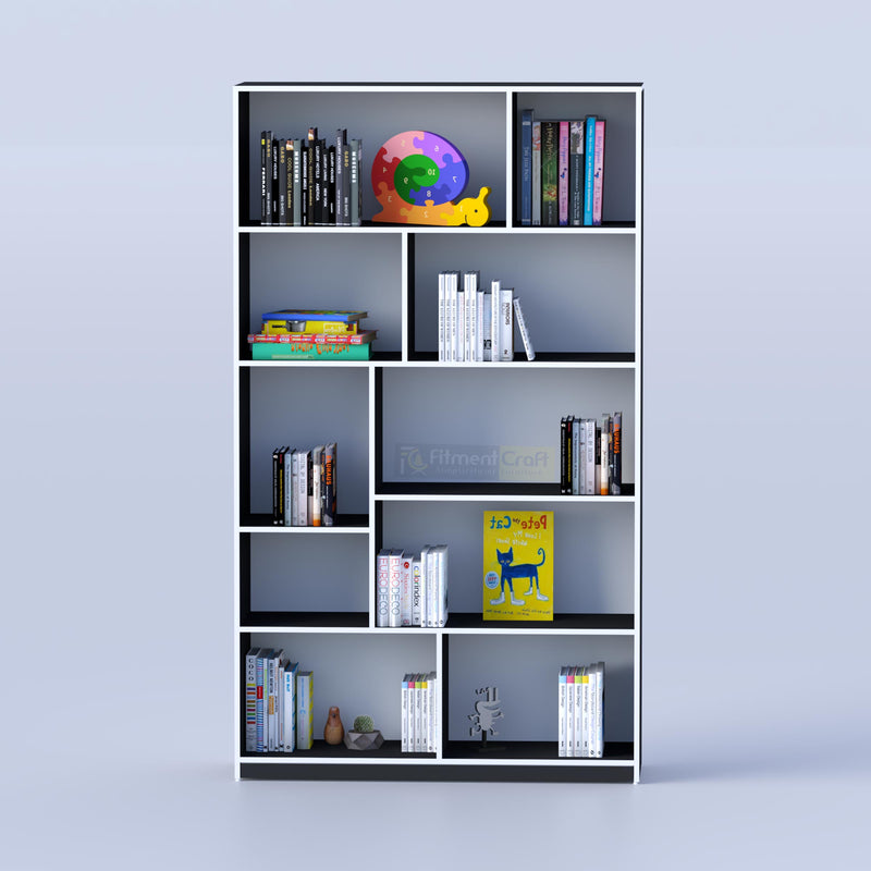 Bookshelf stylish laminated board book rack for home library, study room, office storage, and decorative display solutions.