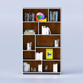 Bookshelf contemporary bookshelf with spacious open shelves, perfect for organizing books, décor, collectibles, and office supplies