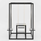 Galactic Swing Table TV6-002 with PVC board seats and central table for modern cafe and hospitality furniture setups.