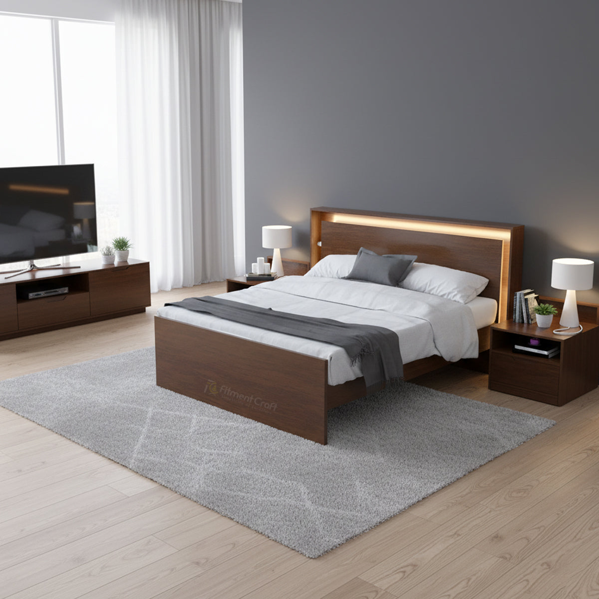 Glowline King Size Bed