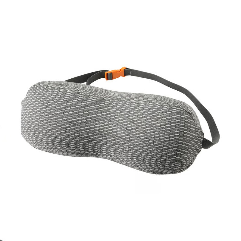 Halox Neck & Lumbar Pillow ergonomic memory foam cushion with strap for back support on chair at home or office