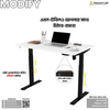 Single Motor / Table Top Medium - 48 inches*24 inches / Table Top - White; Table Leg- Black.