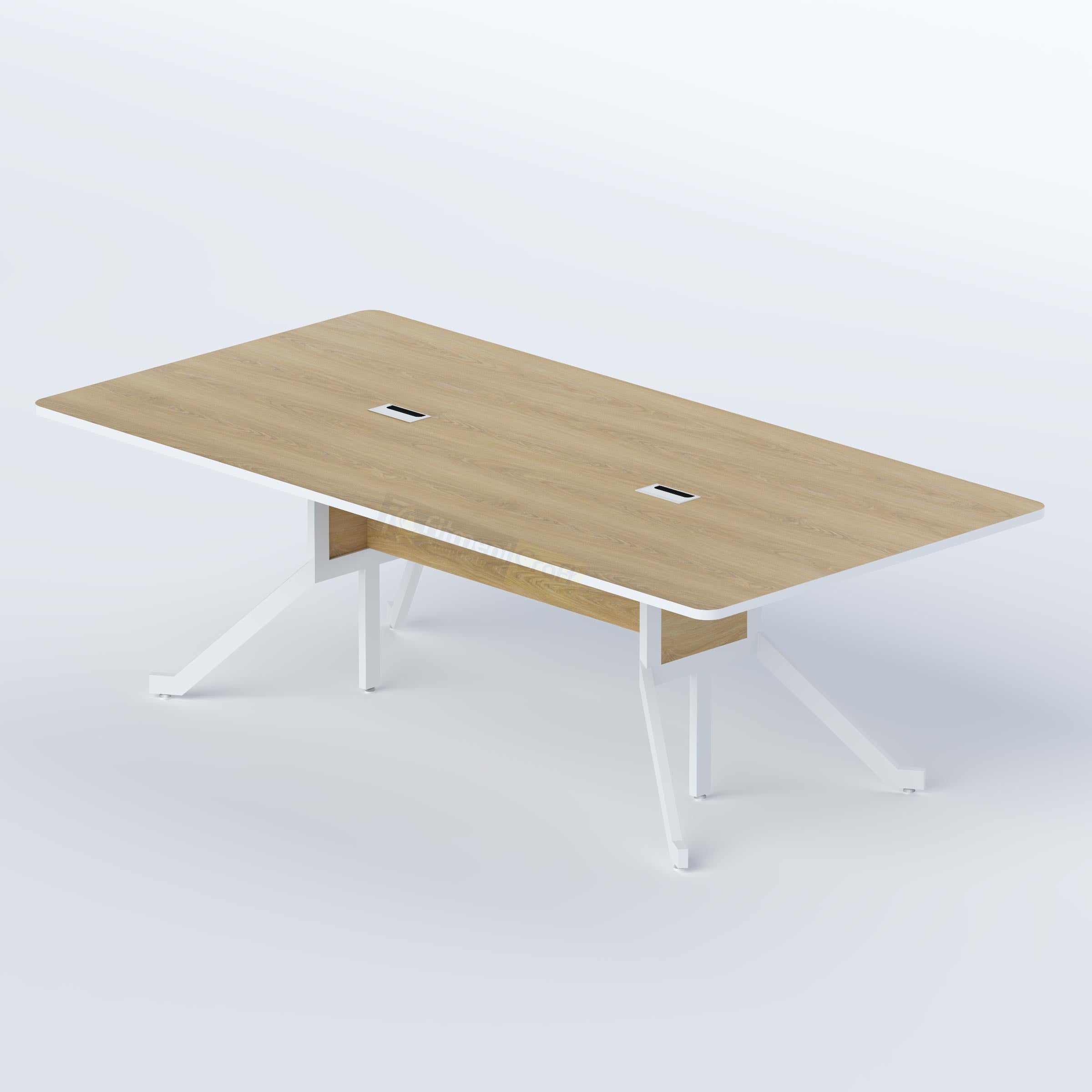Issue Conference Table 2400 mm office meeting table with Laminating Board top and MS frame for Bangladesh offices today.