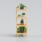 Jylix Plant Stand for indoor plants, 4-tier wooden plant shelf for balcony, living room, office and garden corner BD now