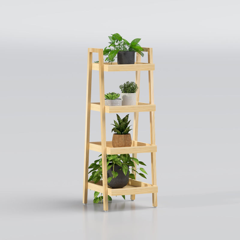 Jylix Plant Stand wooden plant holder with 4 shelves for home decor, balcony plants, living room, and office use BD now!