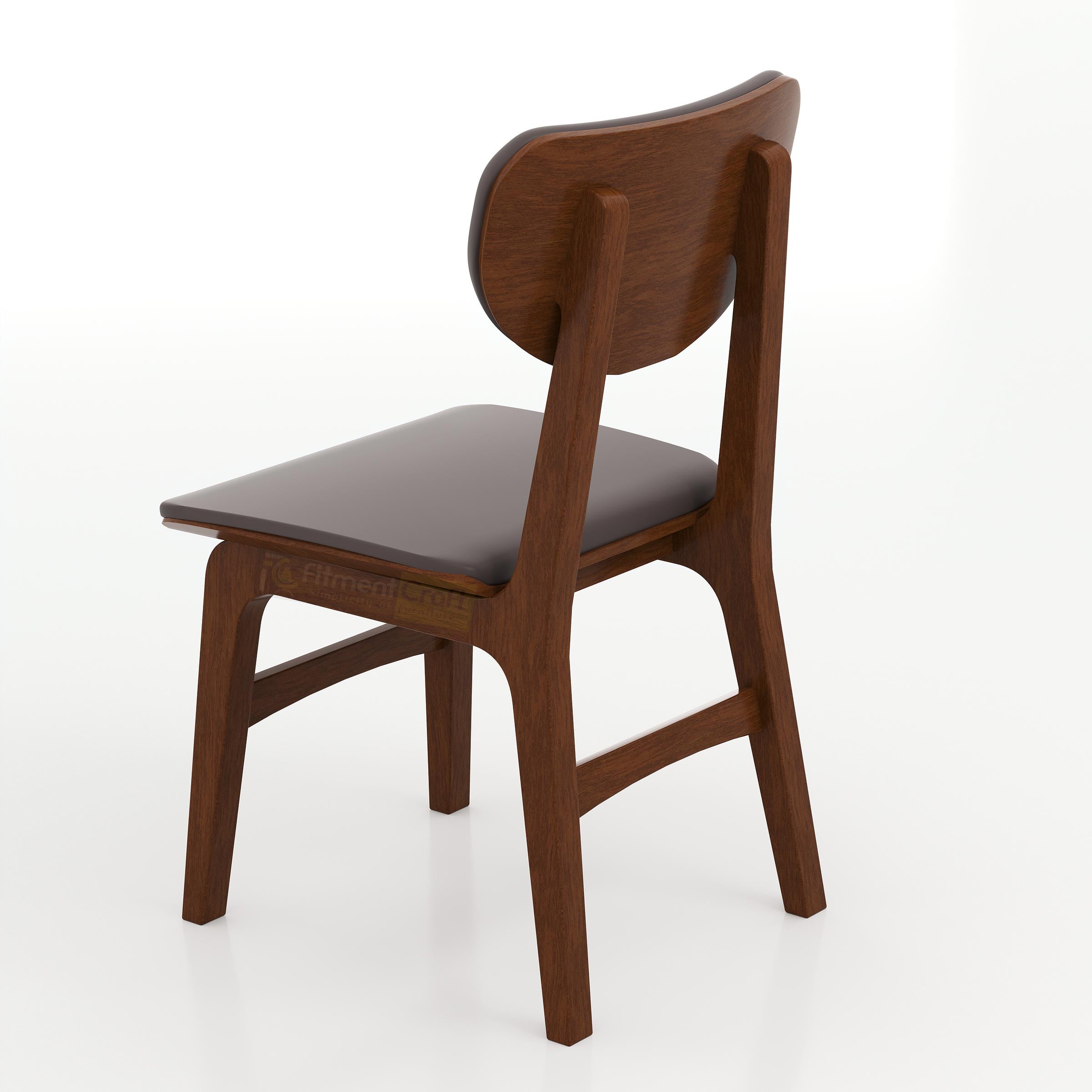 Comfortable dining chair featuring solid wood construction and upholstered backrest for everyday dining use.
