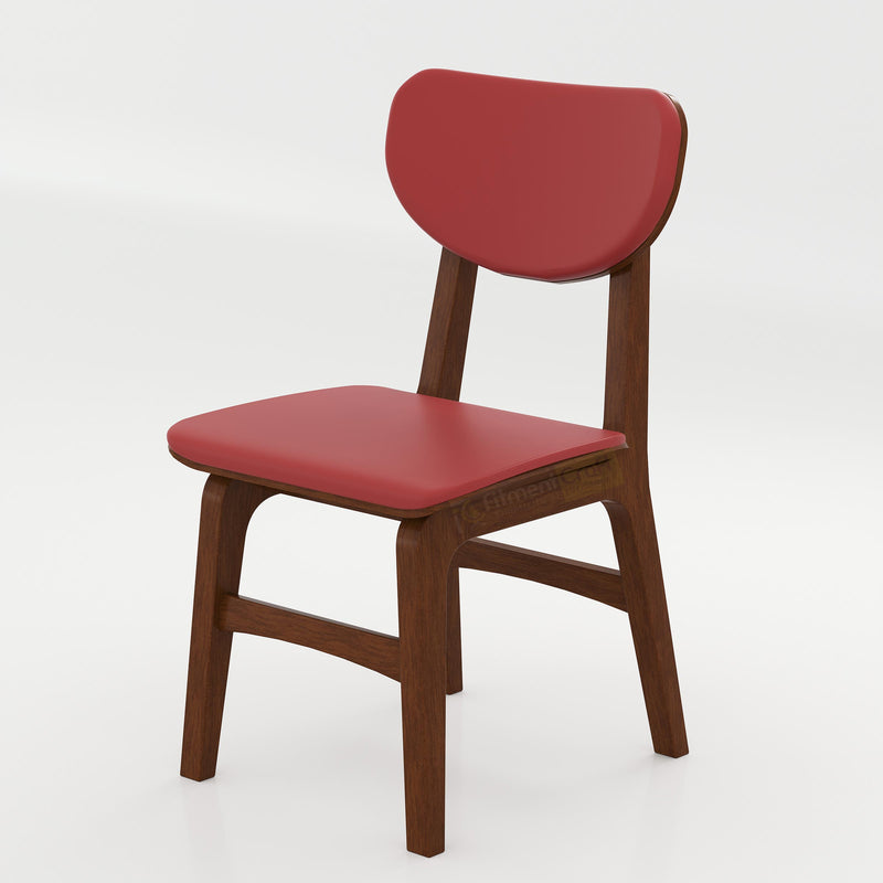 Contemporary dining chair with foam-padded seat and ergonomic backrest for homes and cafés.