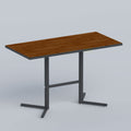 Buy Kenro Restaurant Table in Bangladesh with wood-finish top and durable black MS frame for stylish commercial interiors.