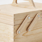 Klammemacka wooden organizer box for home office, study desk, craft tools, stationery and portable small storage case BD
