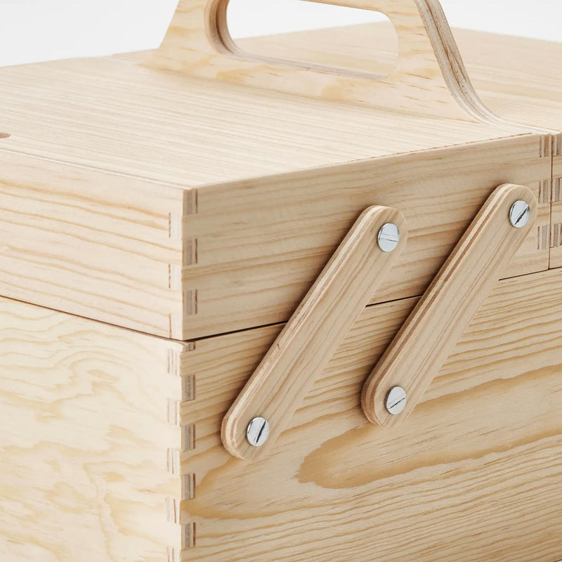 Klammemacka wooden organizer box for home office, study desk, craft tools, stationery and portable small storage case BD