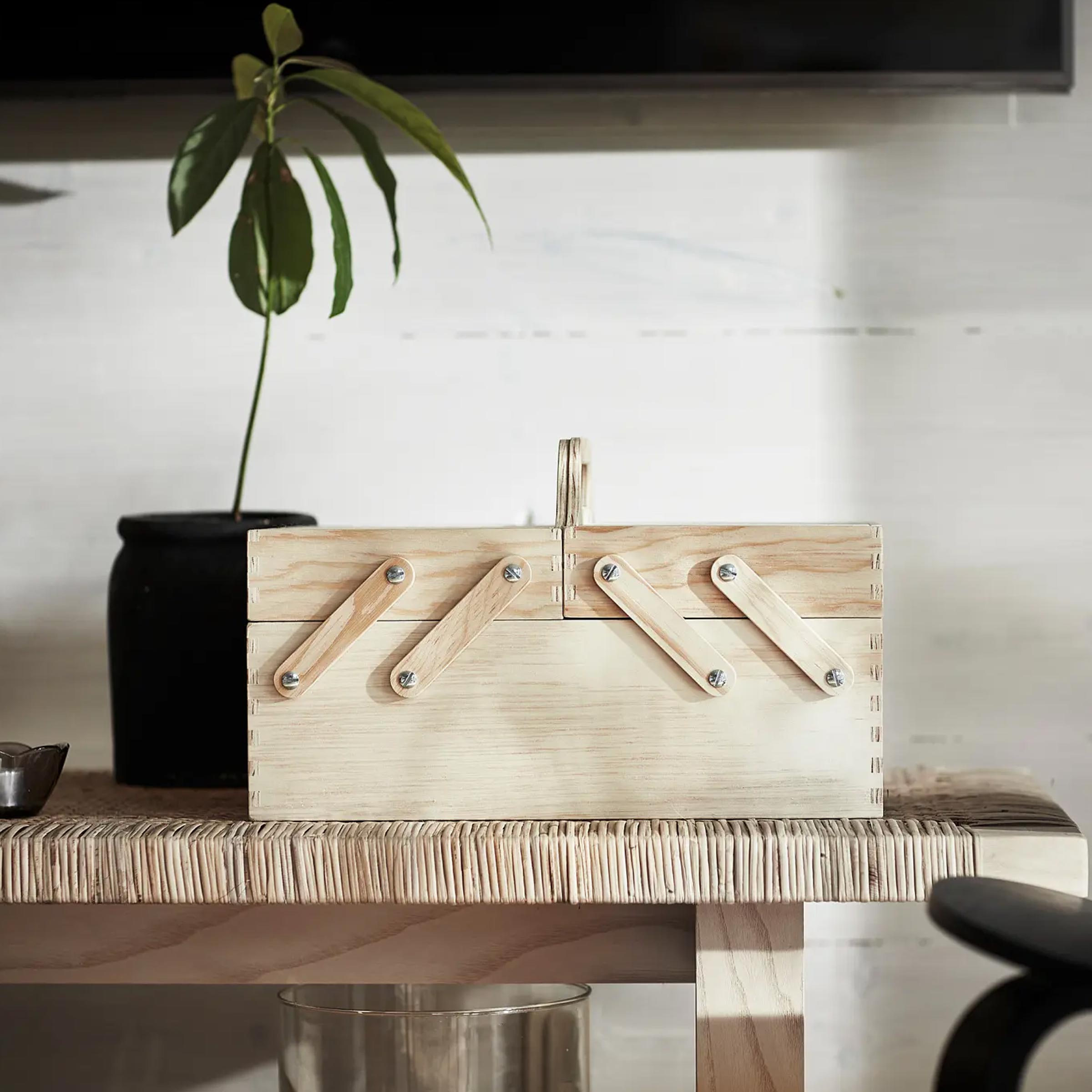 Pine plywood desk organizer box for Bangladesh homes, offices, study rooms, craft corners and small accessories storage.