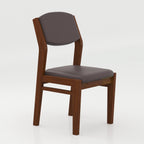 Stylish wooden restaurant chair with ergonomic back support and padded seat for long-lasting everyday comfort.