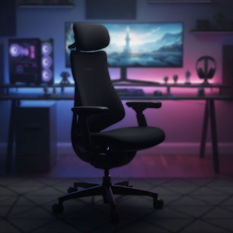 LiberNovo Ergonomic Chair by FitmentCraft with adjustable lumbar support, breathable mesh back & premium ergonomic comfort.