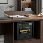 Lokio Digital Safety Locker open view with shelf LED light and strong steel body for secure storage