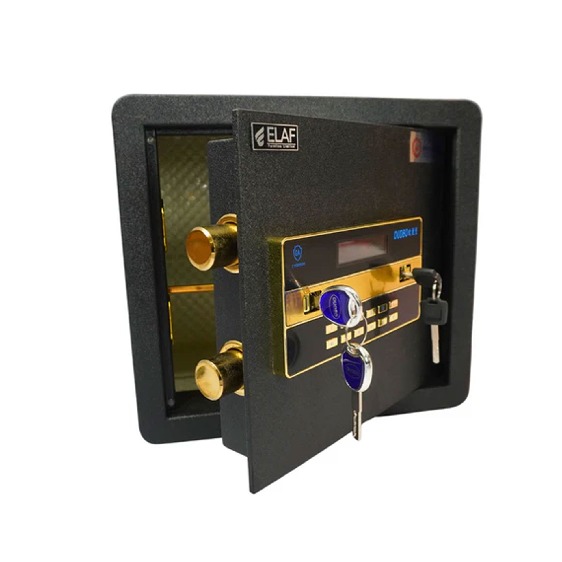 Lokio Digital Safety Locker compact black safe box for money passport jewelry and important files