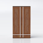 Modern two-door Lubitex Almirah made from engineered wood with textured finish and practical internal storage.