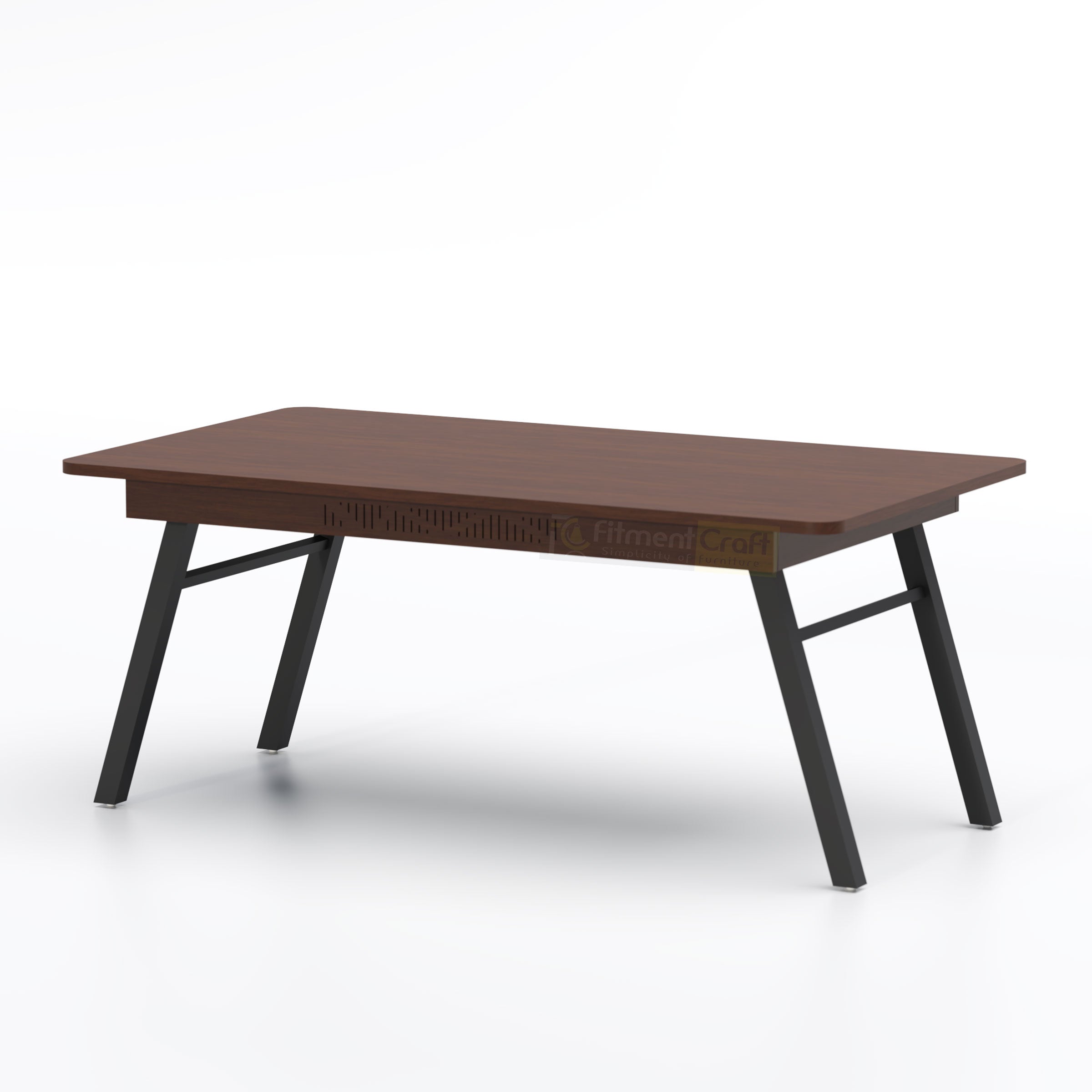 Buy Lubitex Folding Dining Table in Bangladesh with durable wood top, black metal legs and space-saving design.