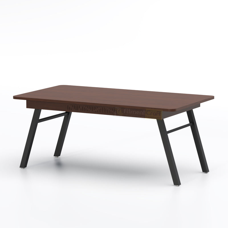 Buy Lubitex Folding Dining Table in Bangladesh with durable wood top, black metal legs and space-saving design.