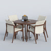 Metal Steel - White / Table with Chair