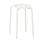 Marius stackable stool with round seat, strong steel legs and space-saving design for modern Bangladeshi homes today BD!