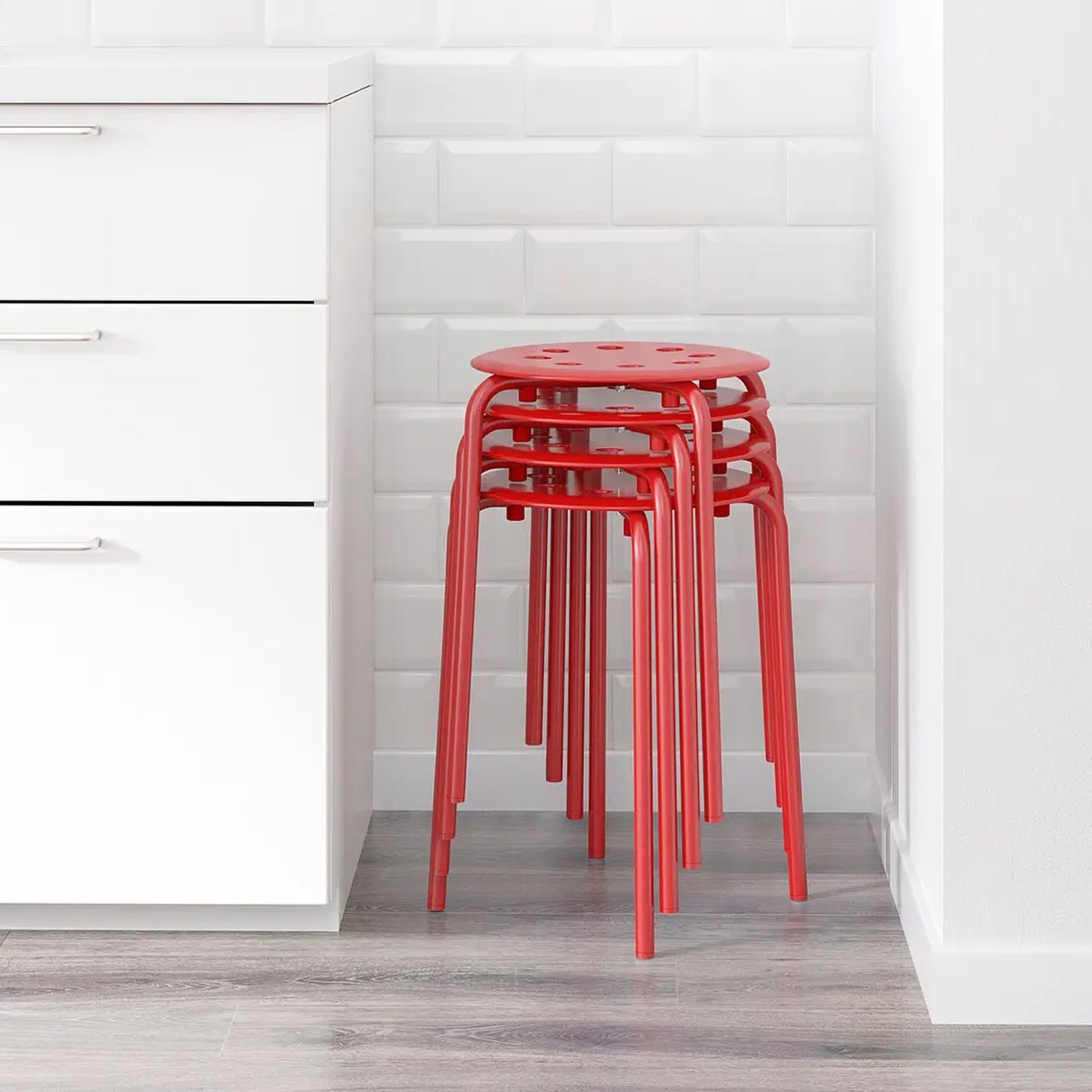 Durable Marius Stool with 100 kg tested support, round seat and stackable design for everyday Bangladeshi homes use now!