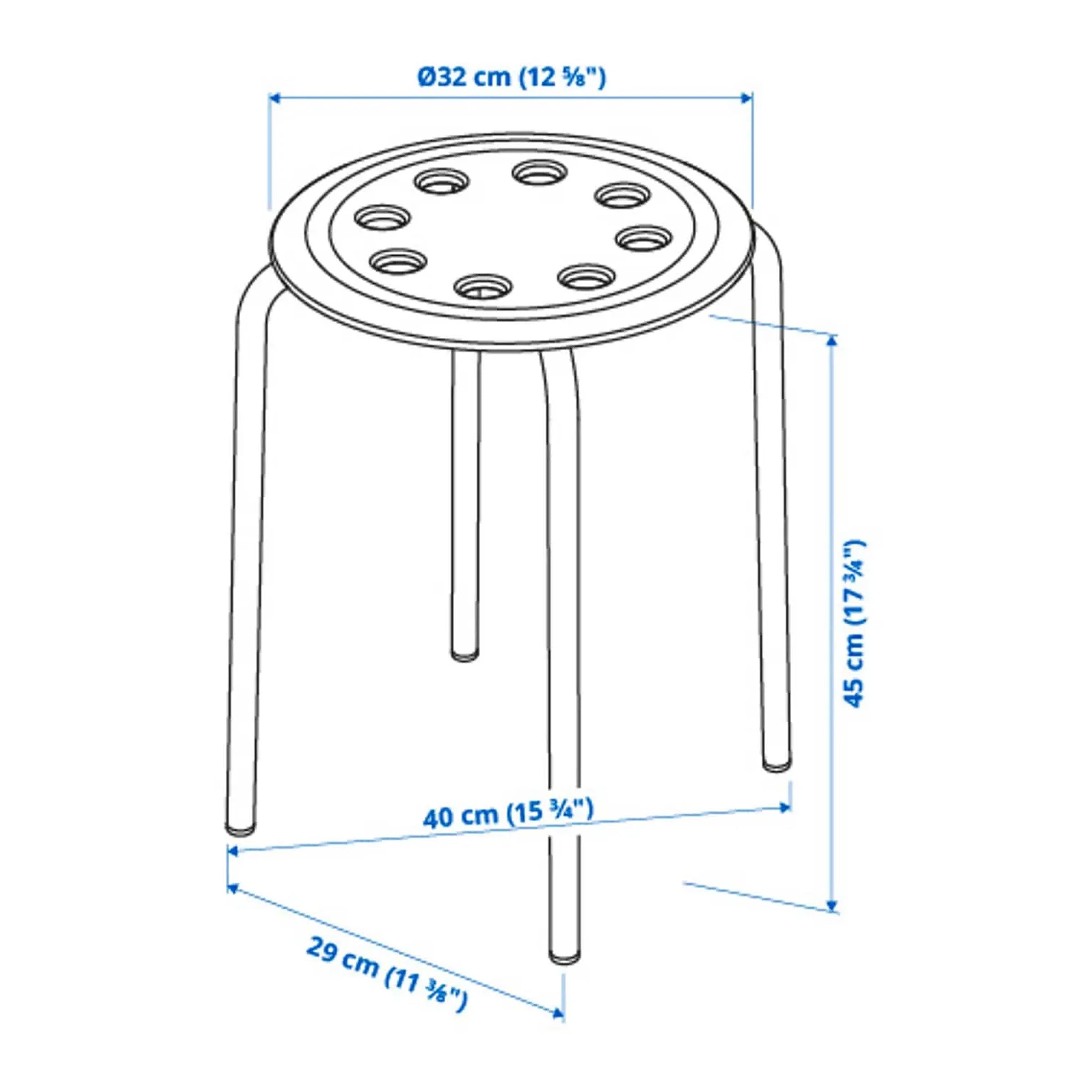 Buy Marius Stool in Bangladesh, lightweight stackable stool for kitchen, bedroom, study area, balcony and office use now