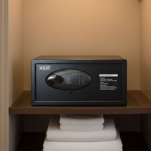 Compact and durable Mayro Digital Safety Locker with pre-drilled holes for easy installation.