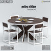 Table + 4 Chair / Monument Oak - White Edging