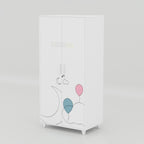 Modern Moony Cloud Almirah featuring premium paint finish, large storage space, and elegant wardrobe design for bedrooms.