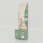 Modern Moony Cloud Dressing Table featuring premium mirror, storage cabinet, cloud design, and elegant bedroom décor.