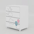 Moony Cloud Wardrobe with modern cloud design, engineered wood construction, Duco finish, and stylish bedroom storage.