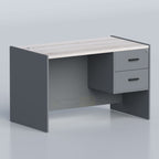 Nelox Executive Table featuring a wide desktop, full modesty panel and two drawers for organised office productivity.