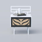 Modern Nordo Bedside Table with drawer storage, 400mm compact nightstand for bedroom furniture in Bangladesh homes today