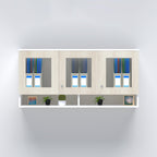 Premium hanging file cabinet with glass doors and storage shelves for modern corporate office interiors